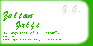 zoltan galfi business card
